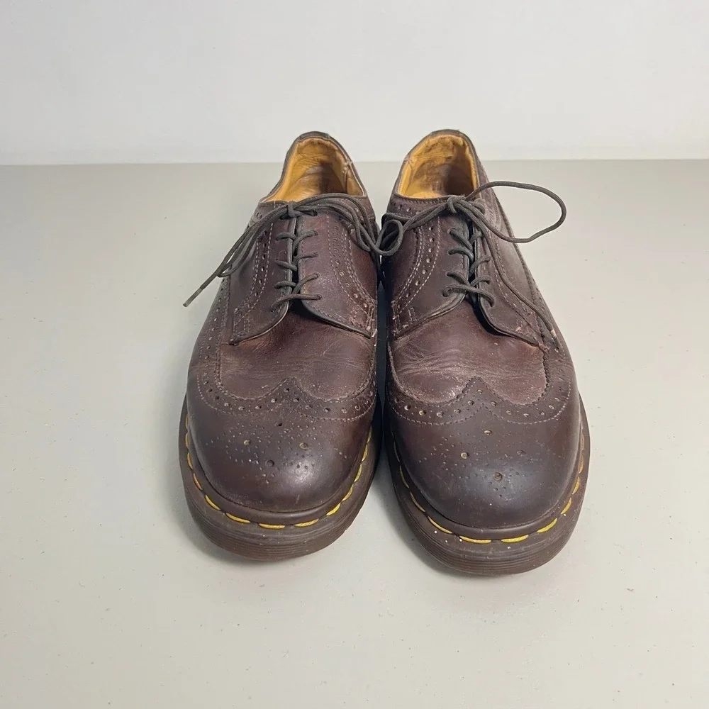 Dr. Martens 3989/59 Made in England Brown Leather Brogue Shoes UK 7 US M 8 W 9